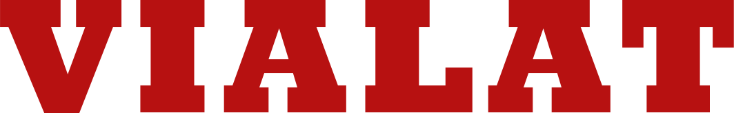 Logo vialat rouge avec font sérif